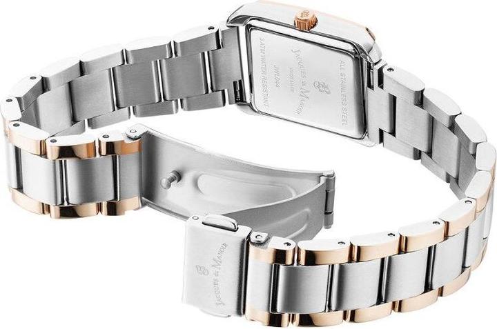 Produktbild Jacques du Manoir Analoge Damenuhr mit Edelstahlarmband in Rosé und Silber (Analoguhr, Swiss Made, 22 mm)