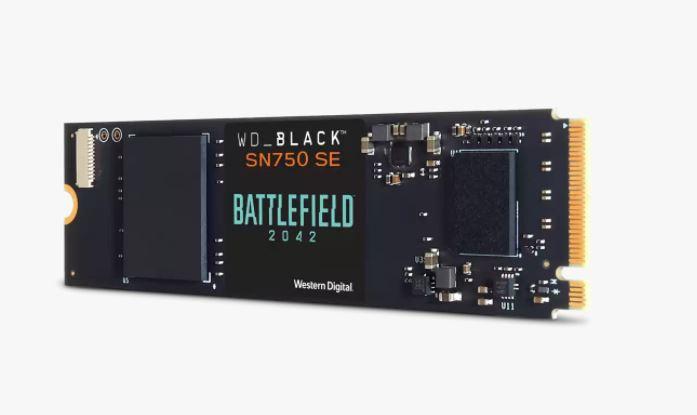 Actual product image WD Black SN750 SE Battlefield 2042 PC Game Code Bundle (1000 GB, M.2 2280)