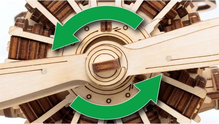 Actual product image Eco Wood Art Aircraft