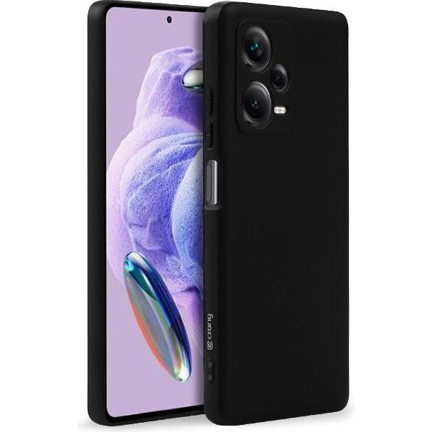 Crong Farbabdeckung - Xiaomi Redmi Note 12 Pro+ 5G Hülle (Schwarz) (Xiaomi Redmi Note 12 Pro+ 5G) (CRG-COLR-XRN12P-BLK)