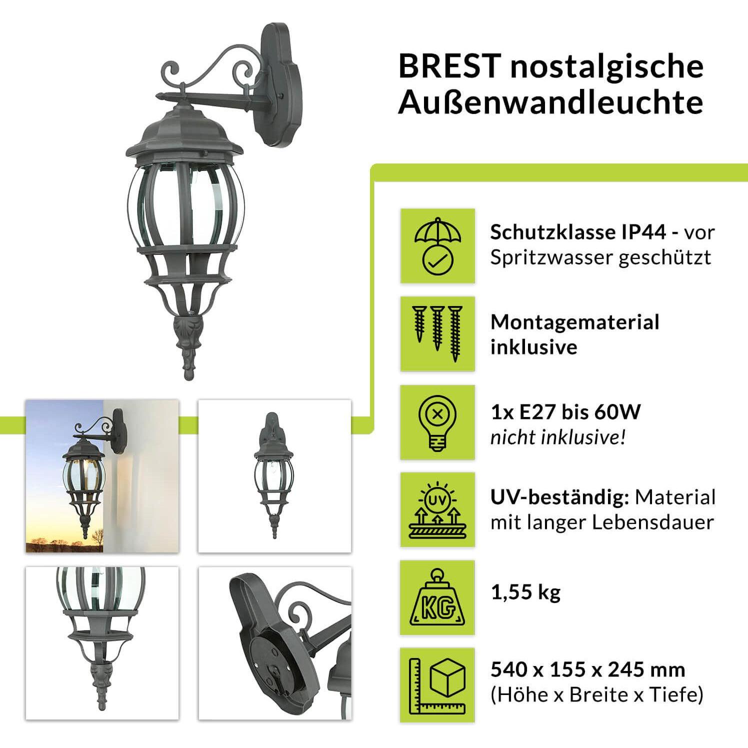 Thumbnail - Licht-Erlebnisse, Gartenbeleuchtung, Brest (E27, IP44)