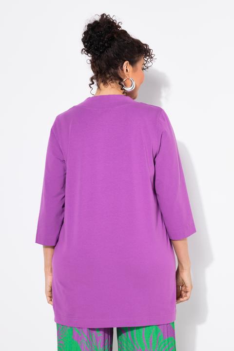Produktbild Ulla Popken Longshirt, A-Linie, V-Ausschnitt, 3/4-Arm (54)