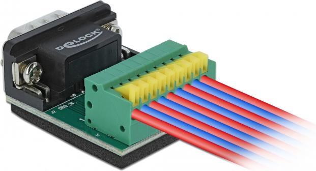 Actual product image Delock Adapter Sub-D 9 Pin F Terminal Block 9 Pin 0 cm