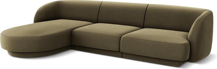 Image du produit Micadoni Canapé D'Angle Gauche Velours, "Miley", 4 Places, 255x156x70Fabriqué en Europe (Canapé d'angle)