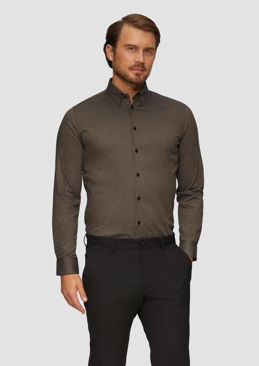 Immagine prodotto s.Oliver Hemd Tailored Fit: Hemd mit Hahnentrittmuster (44)