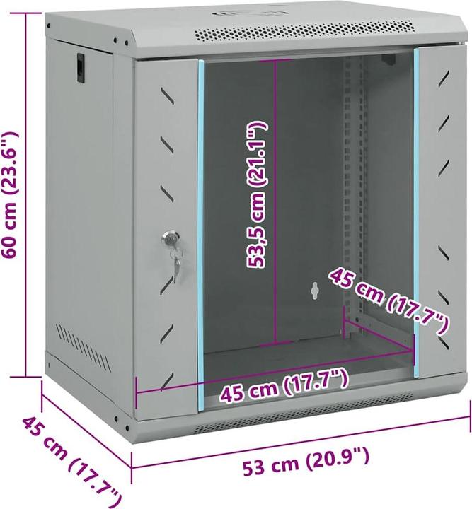 Actual product image vidaXL Netzwerkschrank (4 RU, 19 inch rack)