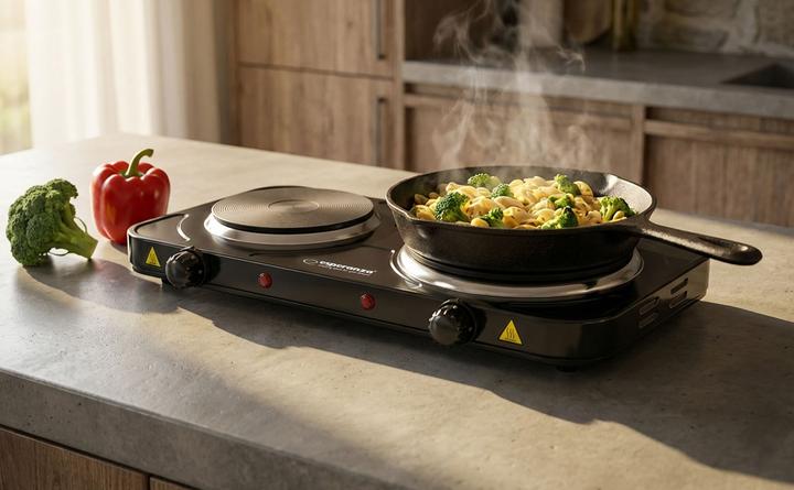 Productafbeelding Esperanza EKH014K Elektrische kookplaat 2 zones (n) Zwart