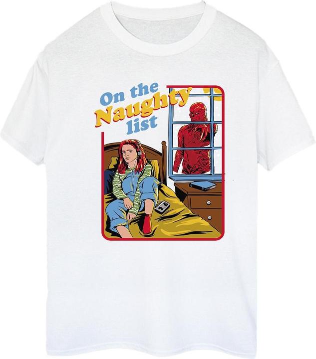 Actual product image Netflix Womens/Ladies Stranger Things Naughty List Cotton Boyfriend T-Shirt (5XL)