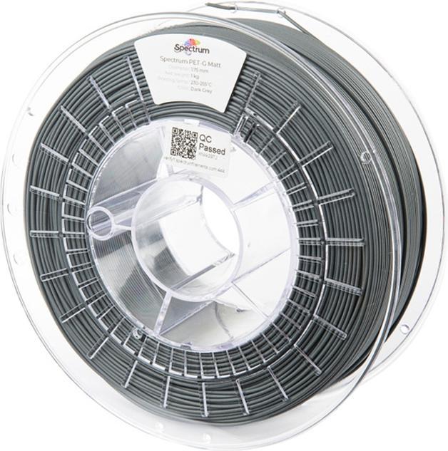 Image du produit Filament PET-G MATT 1.75mm 1kg Gris foncé (PETG, 1.75 mm, 1000 g, Gris)