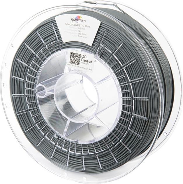 Produktbild Filament PET-G MATT 1.75mm 1kg Dark Grey (PETG, 1.75 mm, 1000 g, Grau)