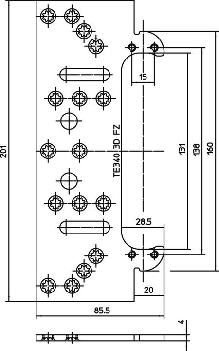 Actual product image Simonswerk TECTUS fixing plates for lining frames