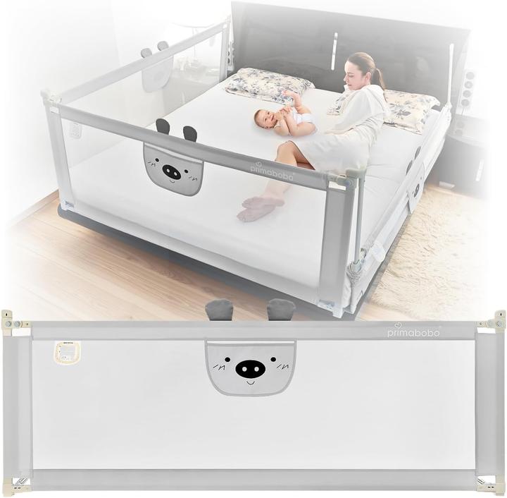 Primabobo Höhenverstellbares Bettschutzgitter Teddybär (160 cm)