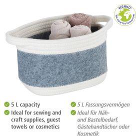 Actual product image Wenko Felt Basket Bea Light Grey (16 cm, 1x)