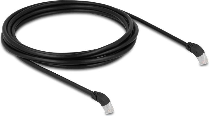 Produktbild Delock Patchkabel 45° unten gewinkelt Cat 6A, S/FTP, 3 m, Schwarz (S/FTP, CAT6a, 3 m)