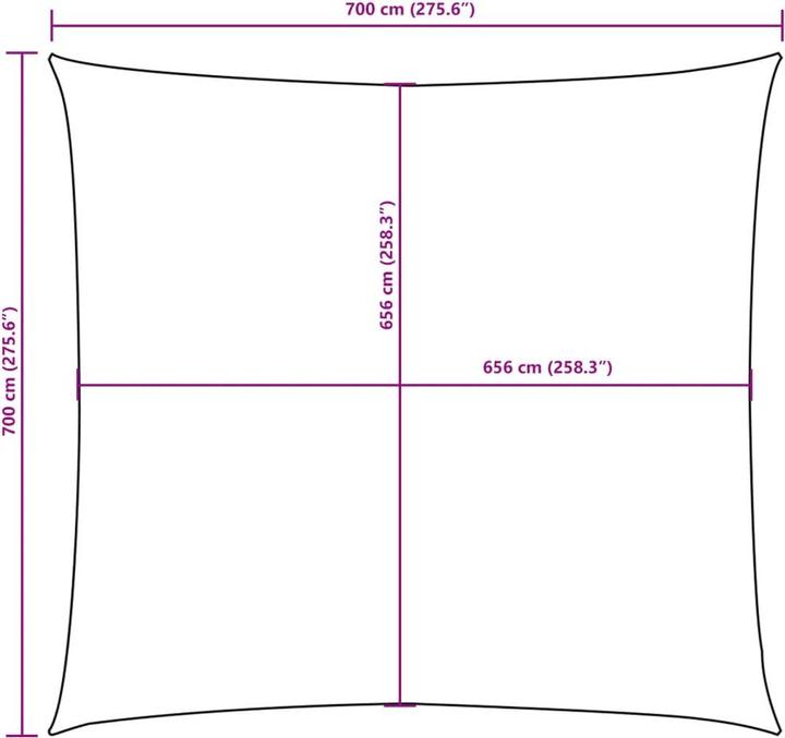 Produktbild vidaXL Sonnensegel (700 x 700 cm)