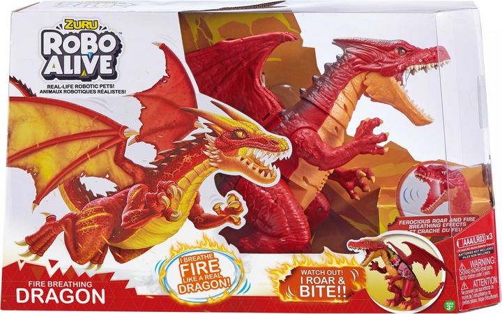 Image du produit Zuru Robo Alive Ferocious Roaring Dragon Jouet robotique alimenté par batterie