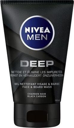 Actual product image NIVEA Nive Men Deep Face & Beard Wash 100ml (Cleansing gel, 100 ml)