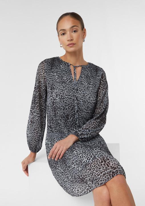 Image du produit Comma Kleid Plissiertes Chiffonkleid mit All-over-Print (34)