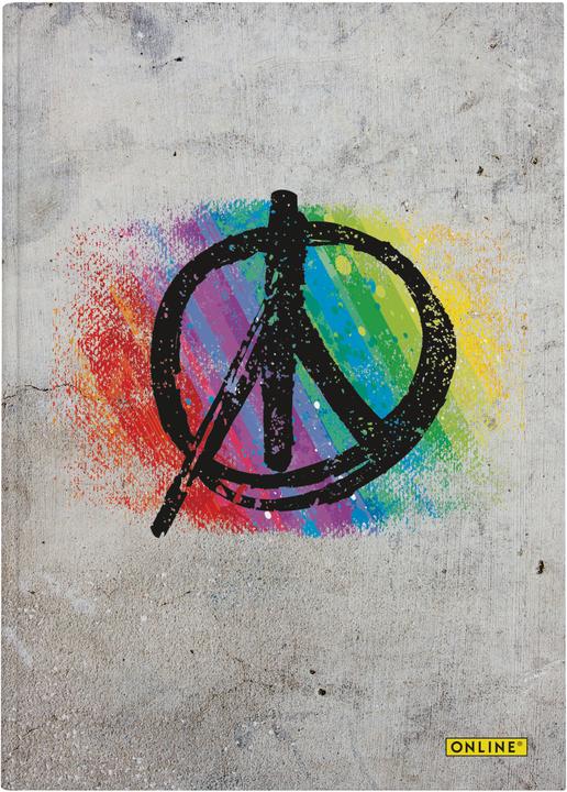 Actual product image Online Notebook Peace A5 07933/6 80g, 96 sheets, dotted (A5, Dotted, Hardcover)