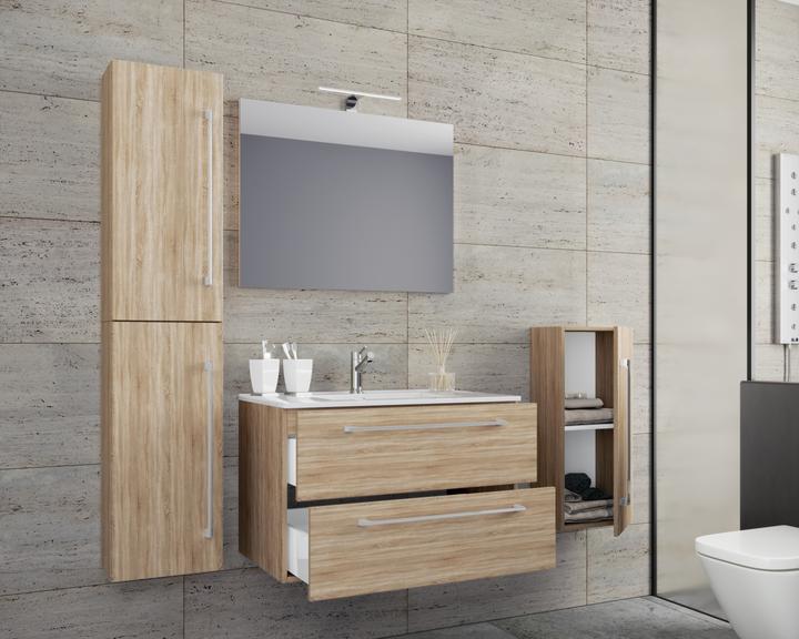 Image du produit VCM Meuble vasque 5 vasques Badinos 2 tiroirs Miroir