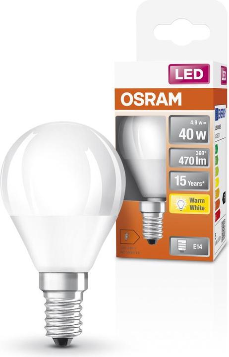 Actual product image Osram Star Classic P (E14, 4.90 W, 470 lm, 1 x, F)