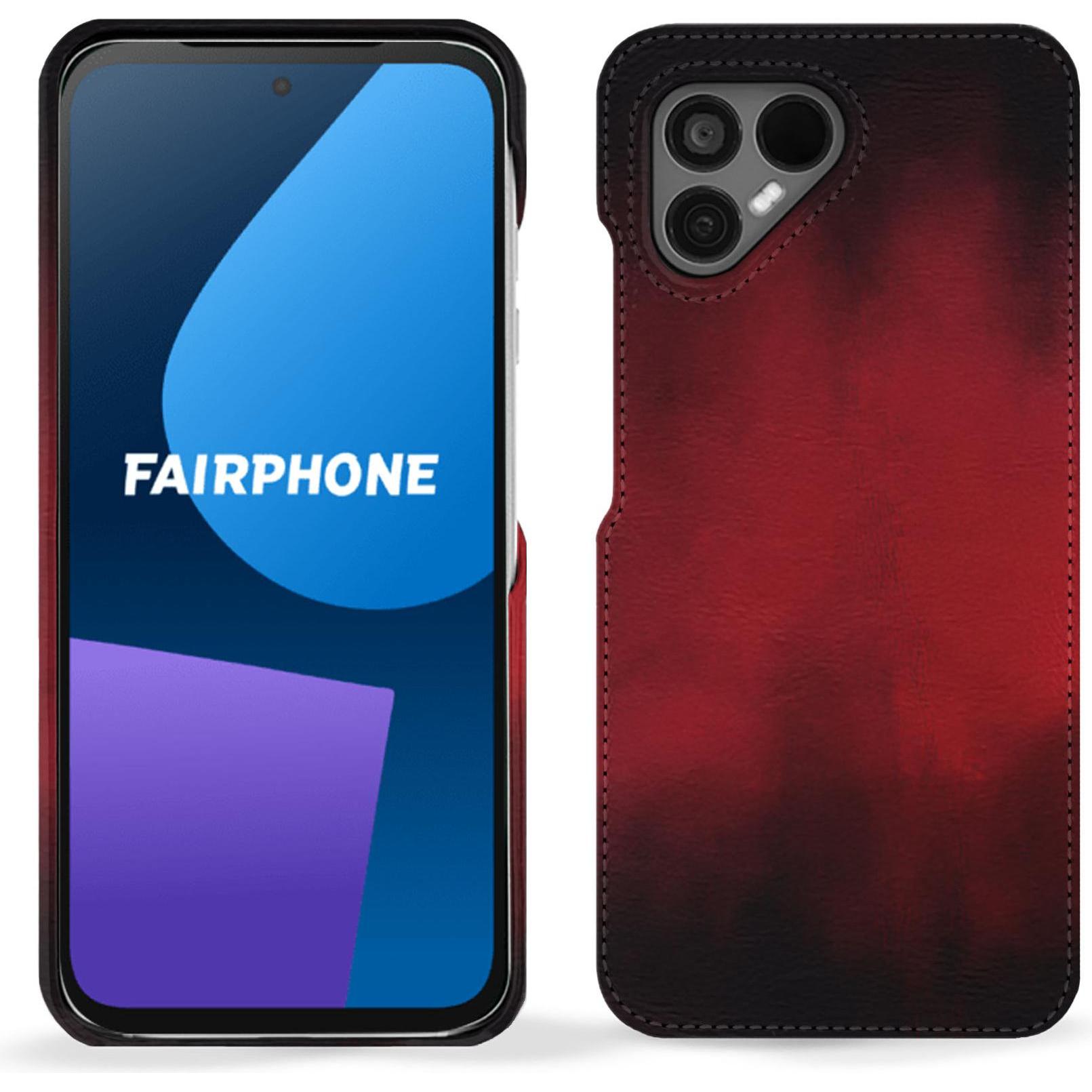 Thumbnail - Noreve Lederschutzhülle (OnePlus 5), Smartphone Hülle, Rot