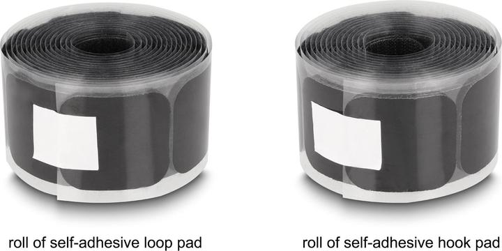 Actual product image Delock Velcro pad on roll self-adhesive with adhesive and fleece pad 45 x 50 mm (Velcro cable ties, 3 mm, 1 pcs.)