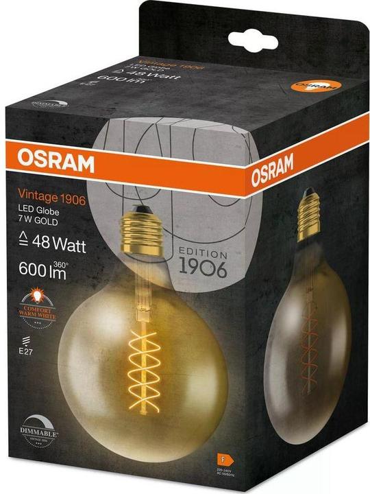 Produktbild Osram Led Classic Slim Filament Globe (E27, 7 W, 600 lm, 1 x, F)