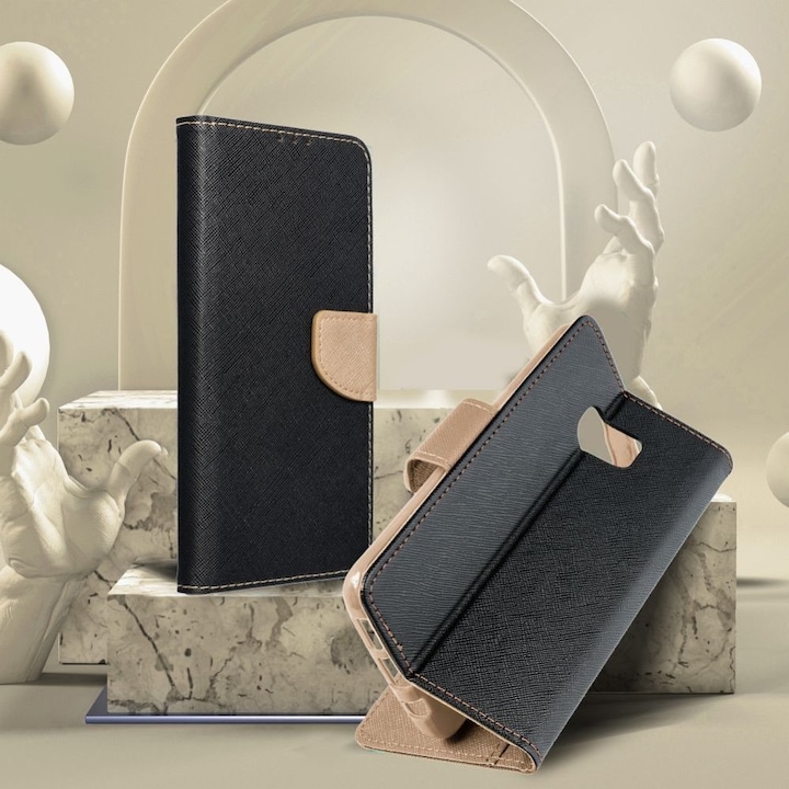 Produktbild OEM Book case FANCY Book case for SAMSUNG S24 black / gold (Samsung Galaxy S24)
