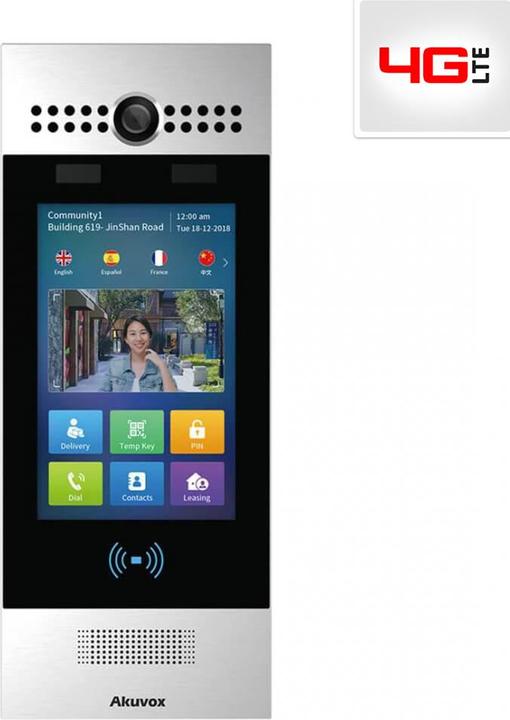 Actual product image Akuvox Video-TFE R29C-L Main Body, LTE, facial recognition, Android, silver