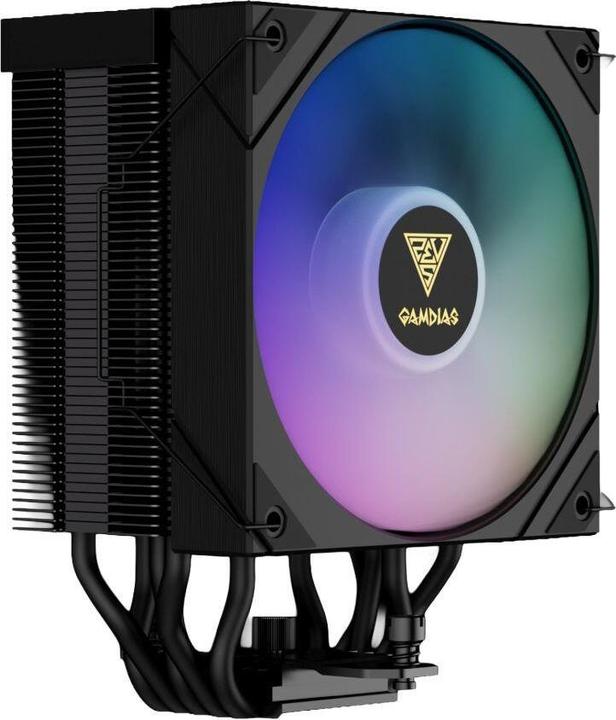 Actual product image Gamdias Processor cooler Boreas M2 51D black aRGB lighting (158 mm)