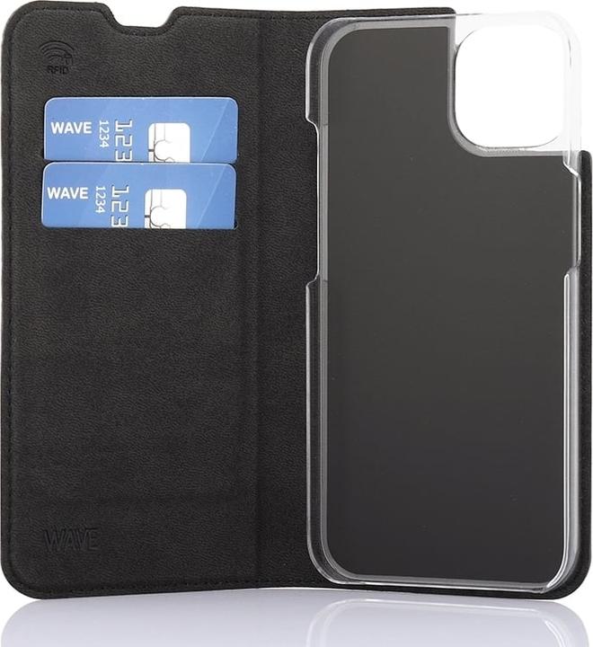 Actual product image Wave BookCase -suojakotelo, iPhone 13, musta (Apple iPhone 13)