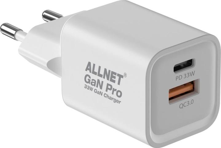 Image du produit Allnet Alimentation de rechange QC USB-C PD GaN Alimentation 45 watts 1x USB Type-A QC, 1x USB Type-C** (45 W, 2 ports)
