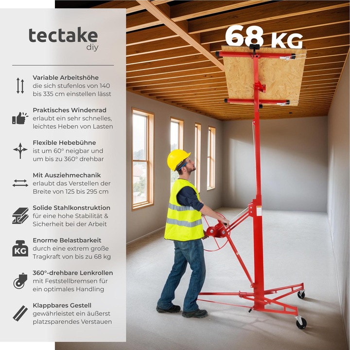 Actual product image tectake Plate lifter (68 kg)
