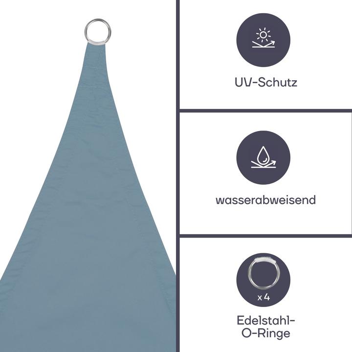 Produktbild Perel SONNENSEGEL - QUADRATISCH - 5 x 5 m - FARBE: HELLGRAU (5 x 5 m)