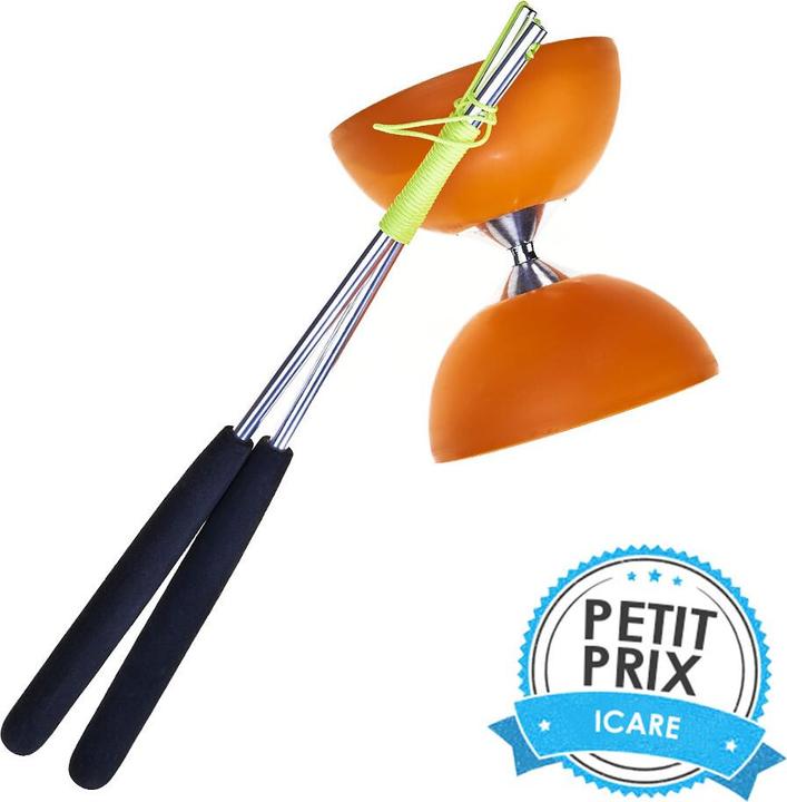 Image du produit Eureka! Rubber Diabolo met Aluminium Stokken - Oranje