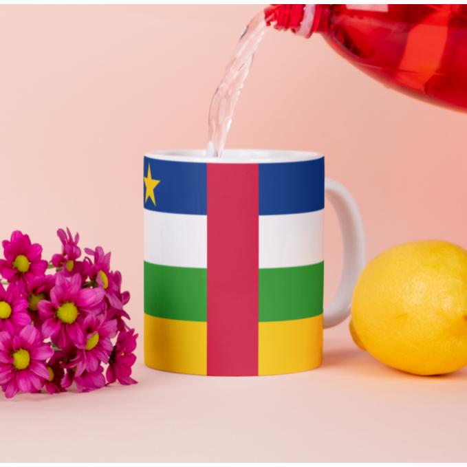 Tinisu, Tasse, Zentralafrikanische Republik Tasse Flagge Pot Kaffeetasse National Becher BÃ¼ro (325 ml, 1 x)