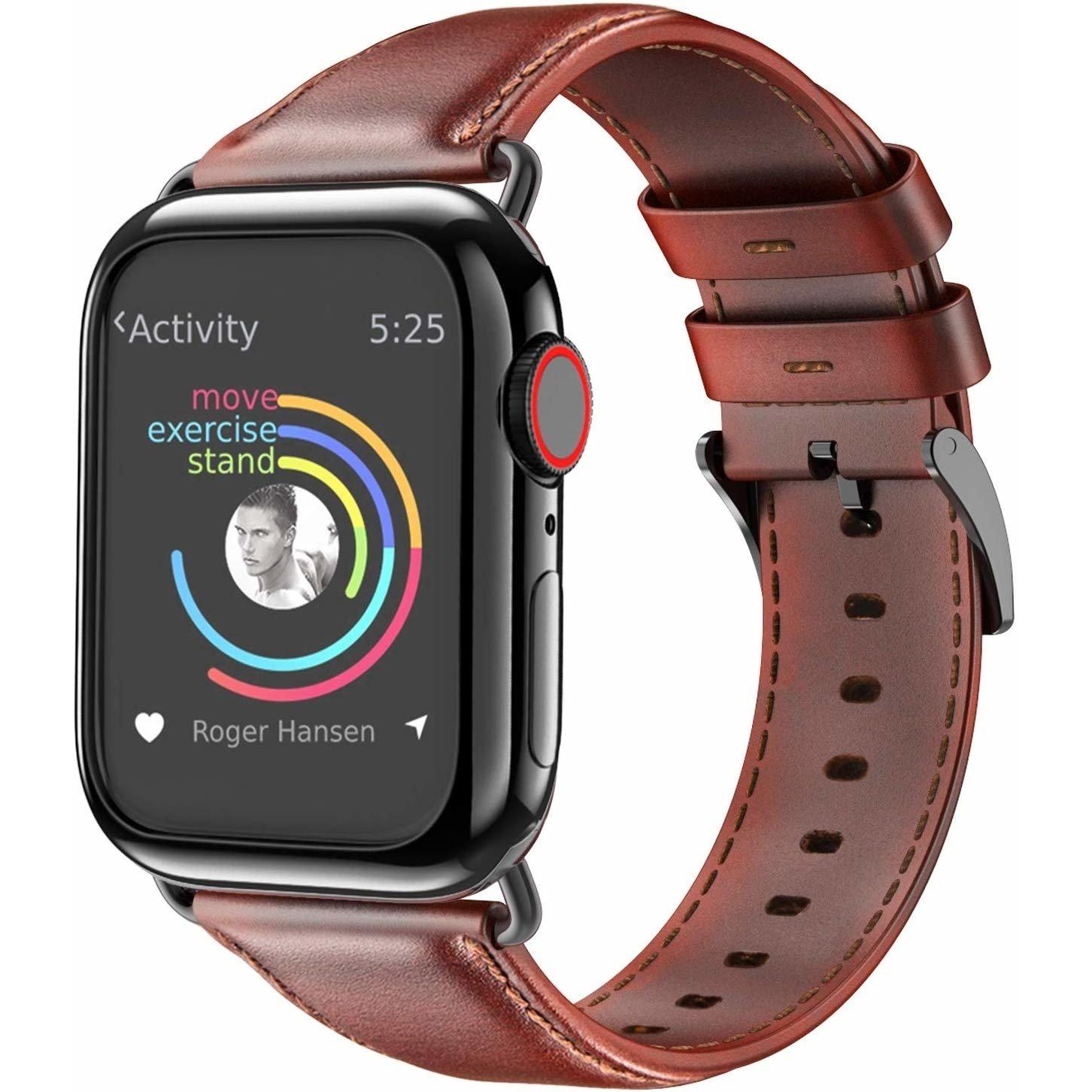 Strap-it Lederarmband (Leder, Apple Watch), Uhrenarmband, Mehrfarbig