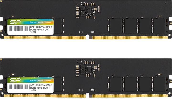 Image du produit Silicon Power Mémoire DDR5 32 Go (2 x 16 Go) 4800 MHz CL40 1,1 V (2 x 16GB, 4800 MHz, RAM DDR5, DIMM)