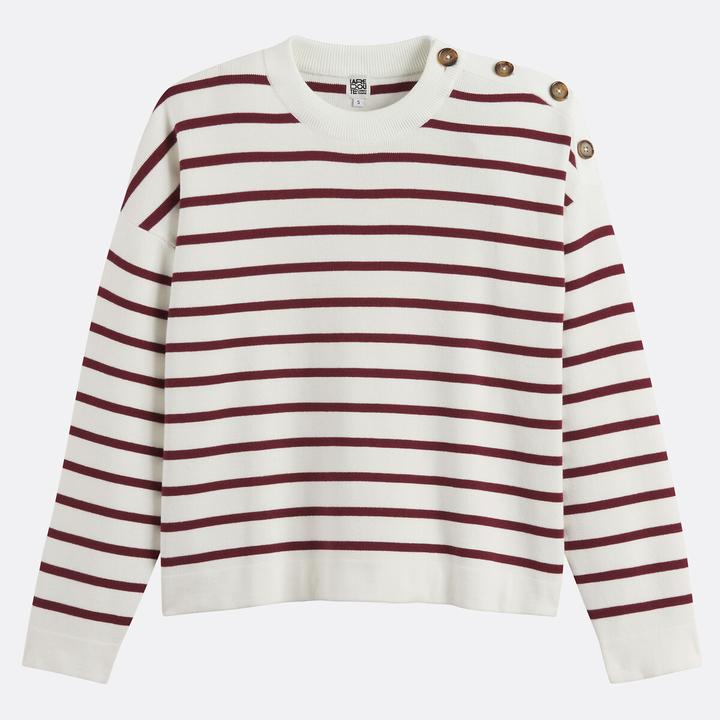 Produktbild La Redoute Collections Matrosenpullover aus reiner Baumwolle (M)