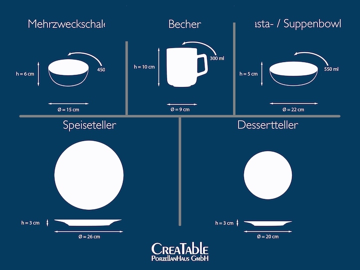 Actual product image CreaTable Nordic Fjord (10 Piece)