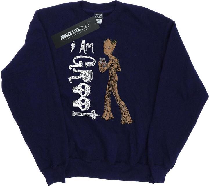 Actual product image Womens/Ladies Avengers Infinity War I Am Teenage Groot Sweatshirt (XXL)