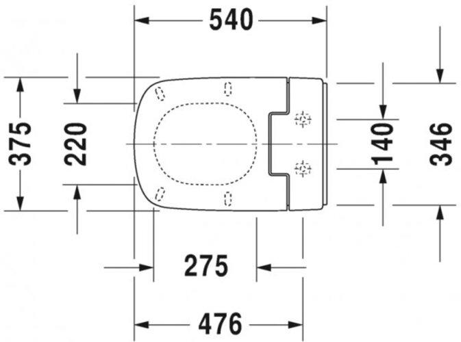 Productafbeelding Duravit SensoWash douchetoiletzitting voor DuraStyle wit met softclosemechanisme 611200002304300