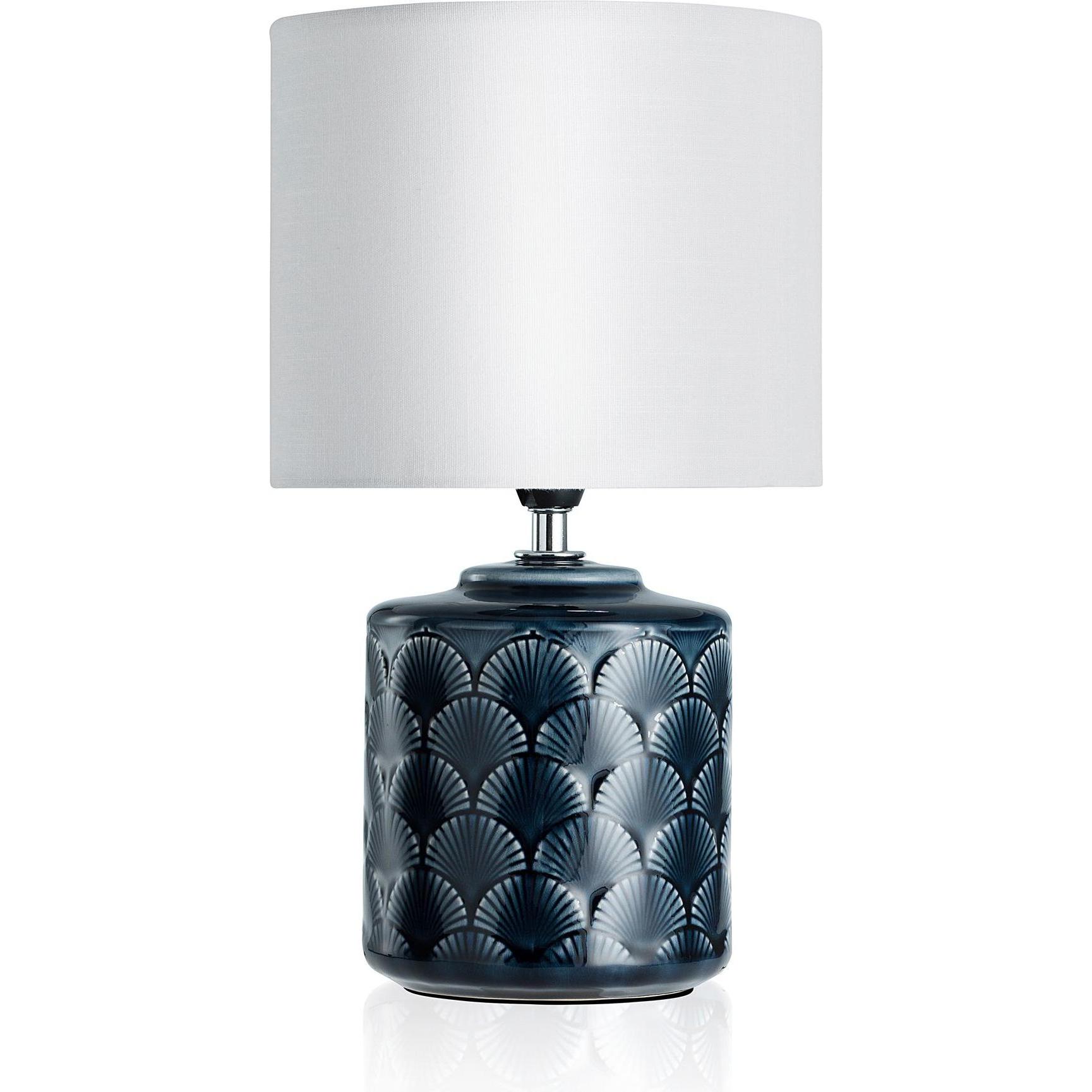 Pauleen Bianco/Blu Lampada Da Tavolo, Mezzanotte Incandescente (E14)