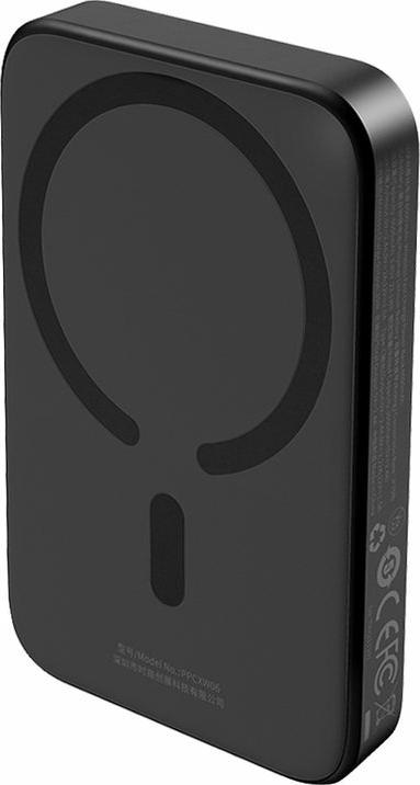 Actual product image Joyroom Mini Wireless PowerBank 20W Baseus (black) (6000 mAh, 20 W, 22.20 Wh)