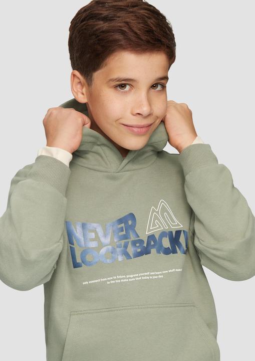 Produktbild s.Oliver Sweatshirt Wärmendes Kapuzen-Sweatshirt mit Frontprint (146, 152)