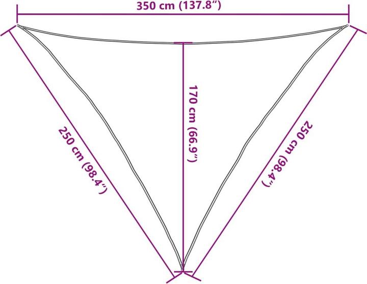 Produktbild vidaXL Sonnensegel (250 x 350 cm)