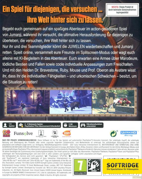 Image du produit Outright Games Jumanji : Le jeu vidéo (PS5, DE)