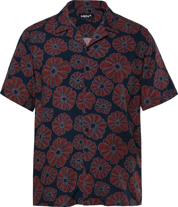 Immagine prodotto Men+ Viskose-Hemd, Halbarm, Alloverprint, Cubakragen, Cuba Fit (6XL)