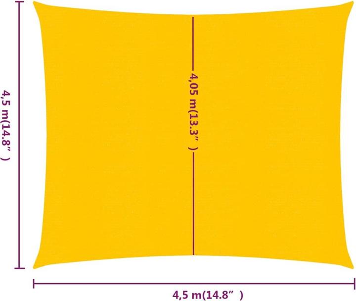 Produktbild vidaXL Sonnensegel 160 g/m² Quadratisch HDPE (4.5 x 4.5 m)